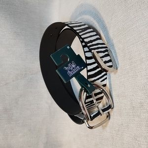 Wild Fable Belt Sz M Zebra Animal Print NWT